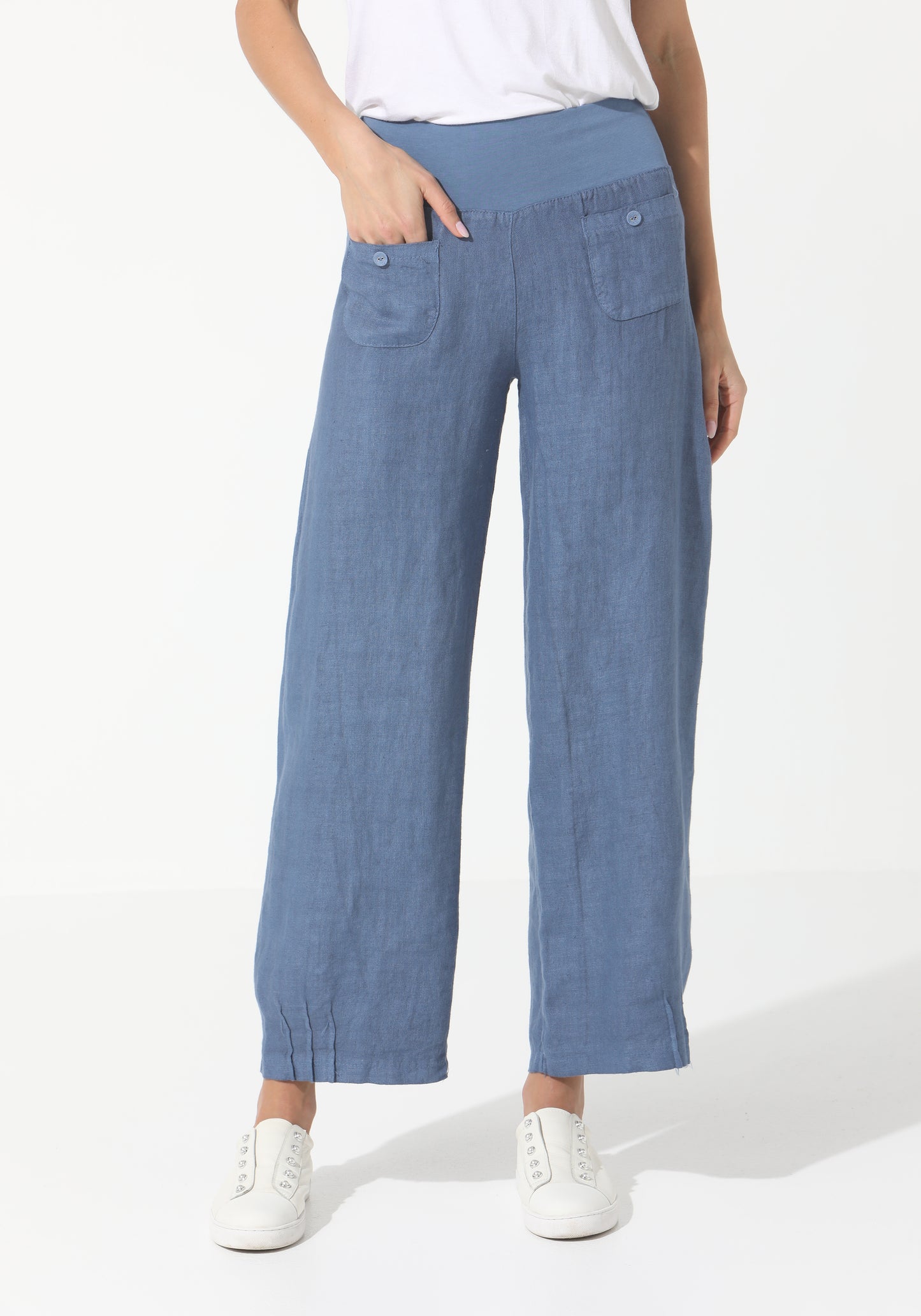 Elizabeth Scott Linen Pants - Cool Tones