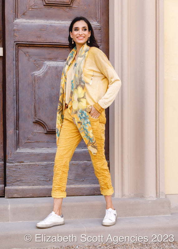 Vintage Wash Pants with Lurex Tie