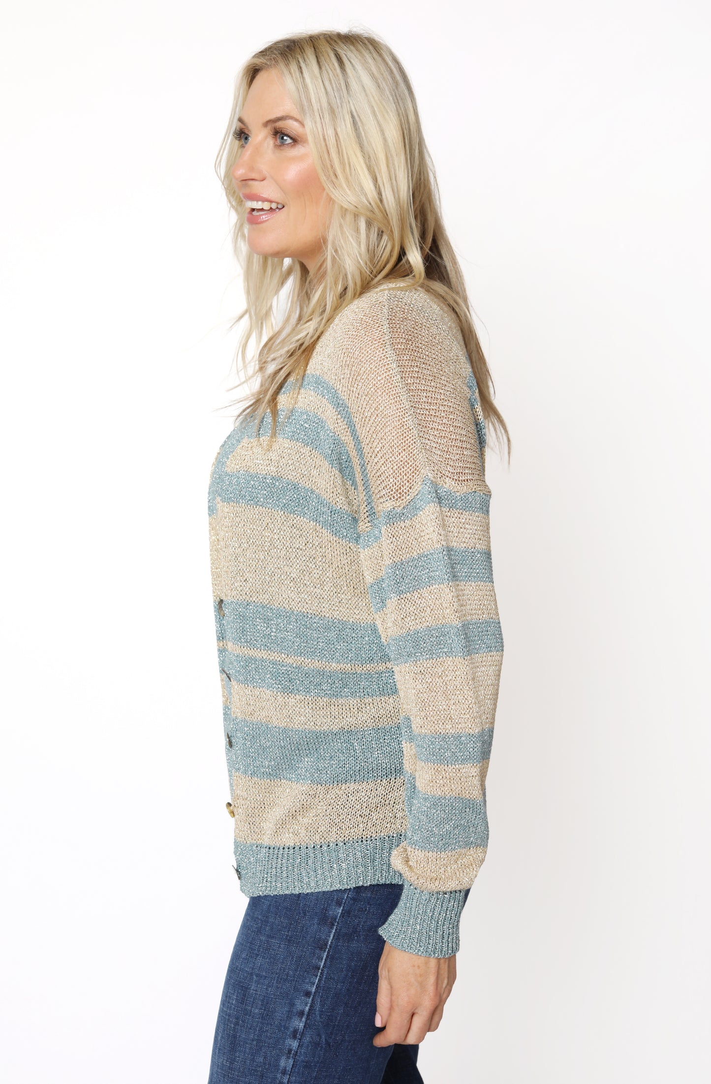 Knitted Lurex Cardigan