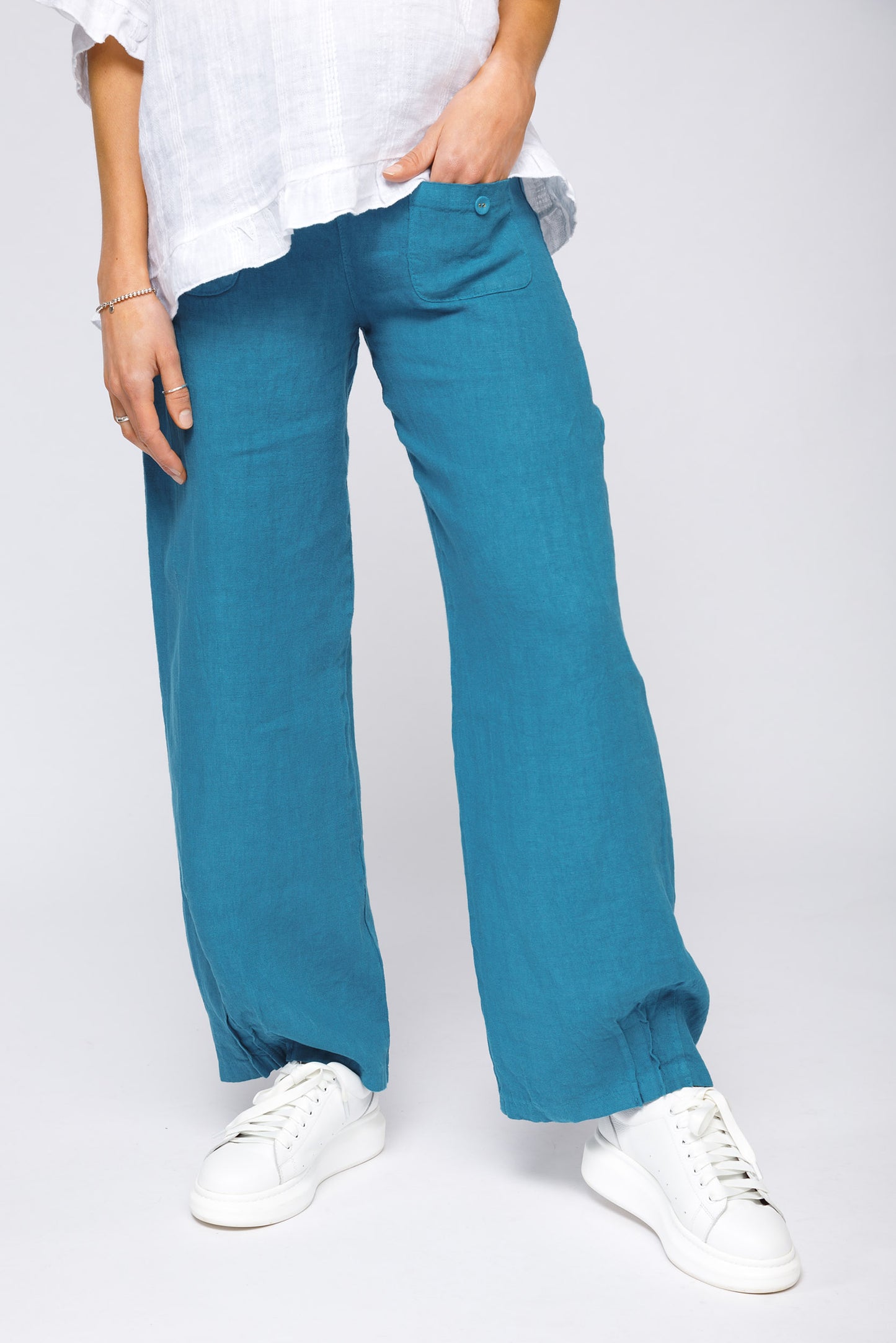 Elizabeth Scott Linen Pants - Cool Tones