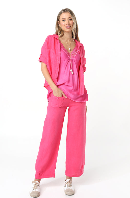 Elizabeth Scott Linen Pants - Warm Tones