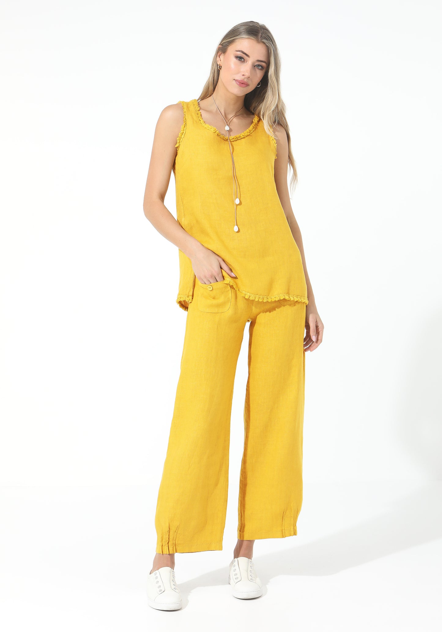 Elizabeth Scott Linen Pants - Warm Tones