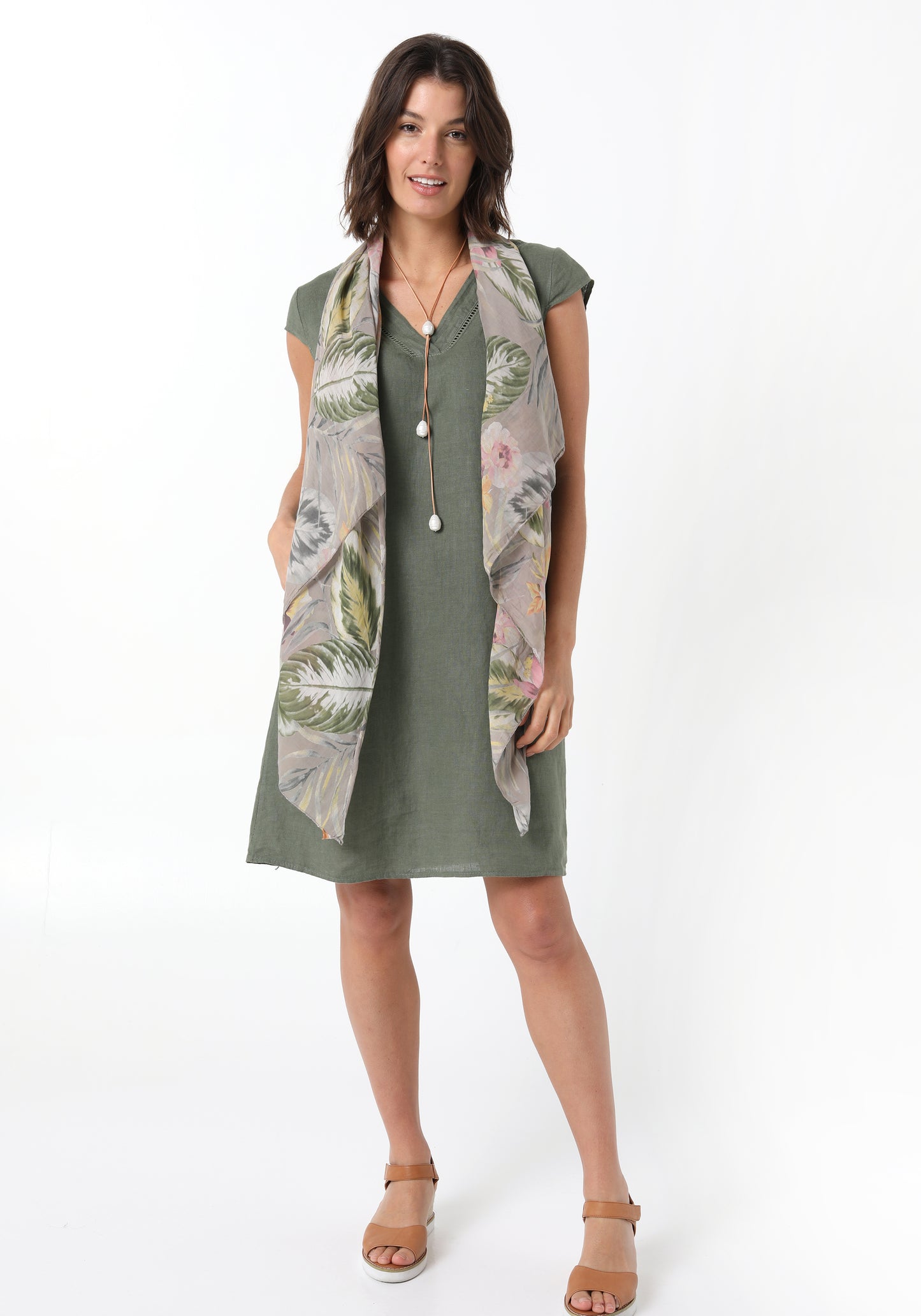 Elizabeth Scott Dress - ESDR281 - Summer Khaki