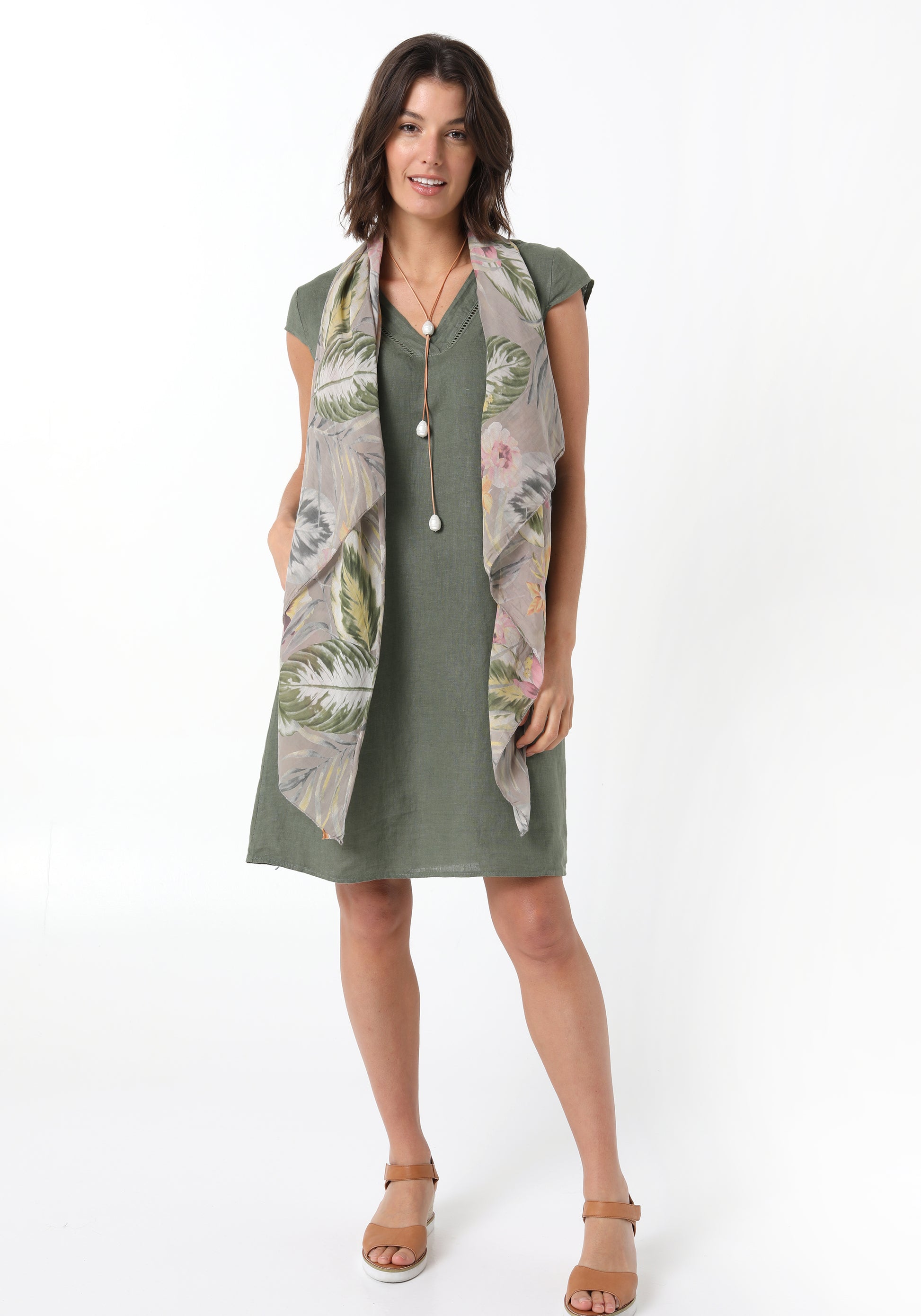 Elizabeth Scott Dress - ESDR281 - Summer Khaki