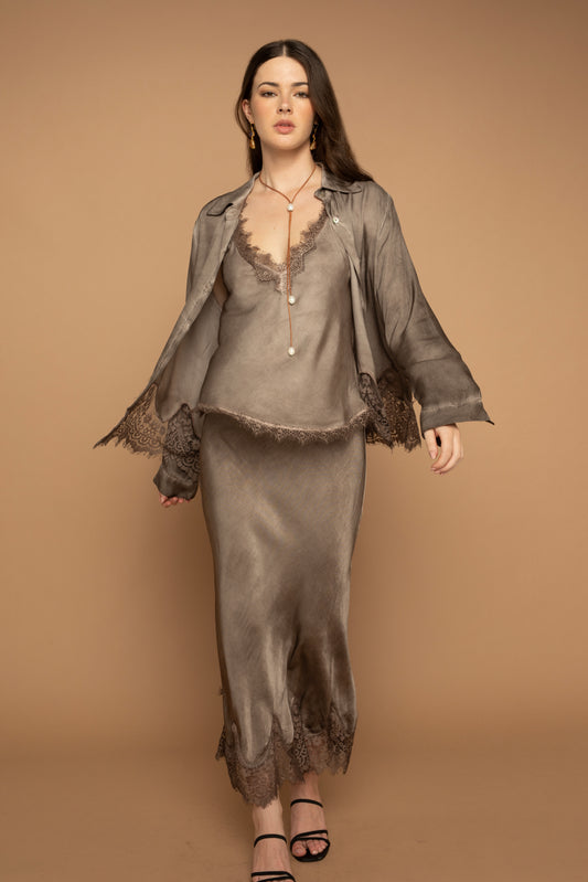 Venezia Satin Skirt