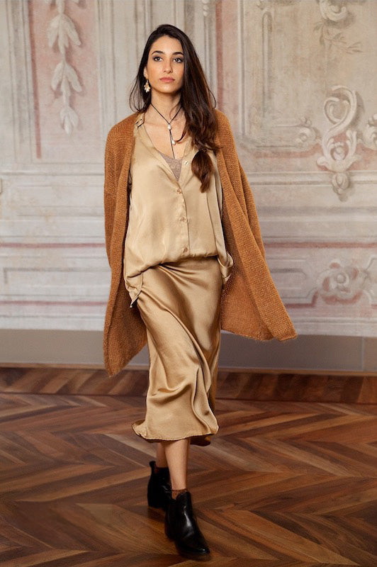 Palazzo Satin Skirt