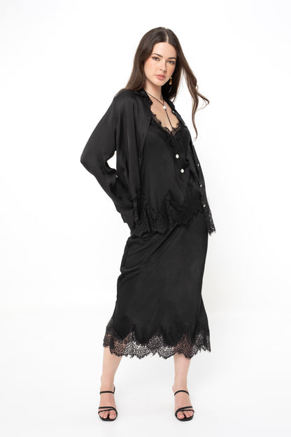 Venezia Satin Skirt