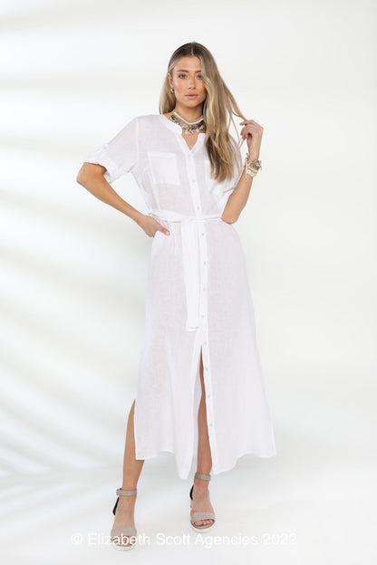 Maxi Dress with Sash Belt