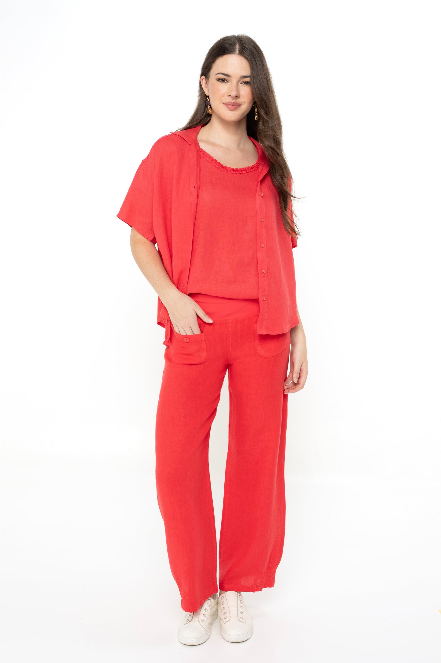 Elizabeth Scott Linen Pants - Warm Tones