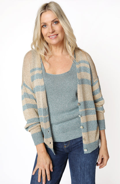 Knitted Lurex Cardigan