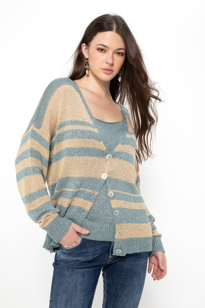 Knitted Lurex Cardigan