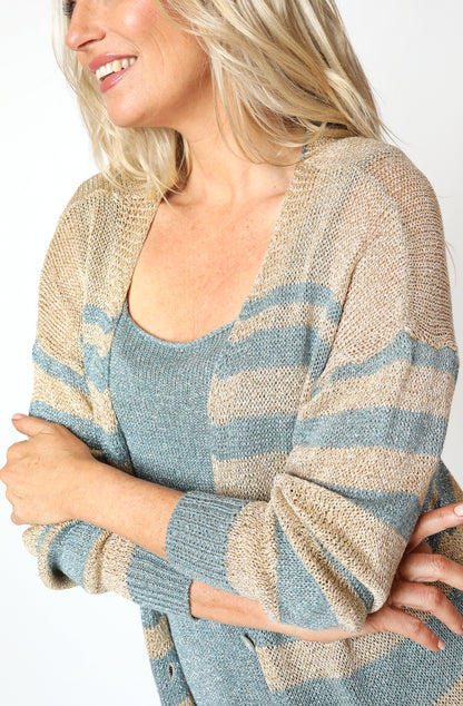 Knitted Lurex Cardigan