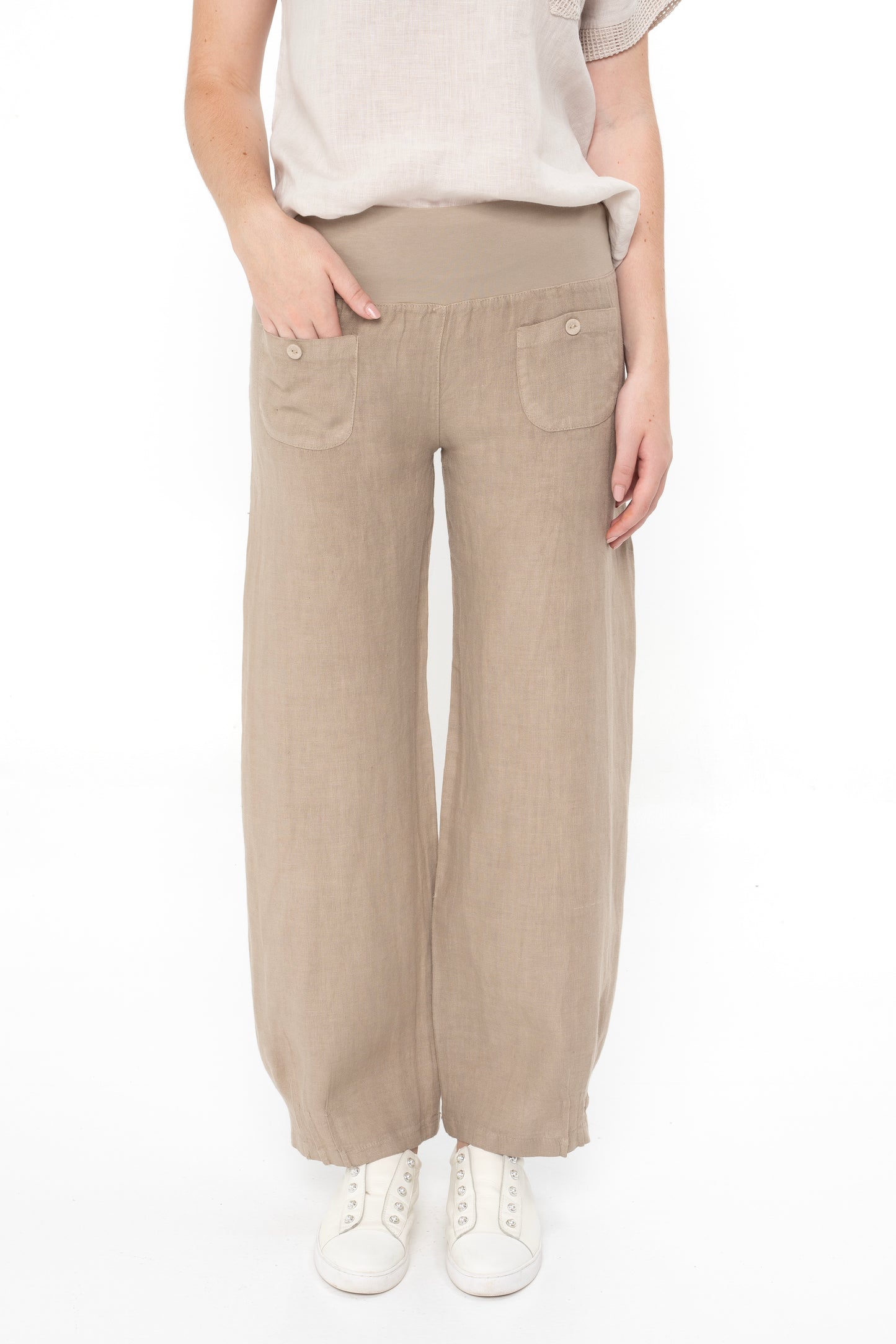 Elizabeth Scott Linen Pants - Neutrals